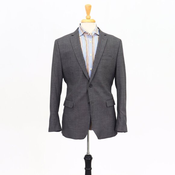 Banana Republic 42R Gray Solid 2-Button Sport Coat Blazer Jacket T035 - Picture 1 of 11